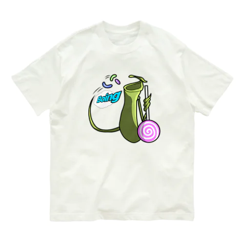 食甘植物(ウツボカズラ) Organic Cotton T-Shirt