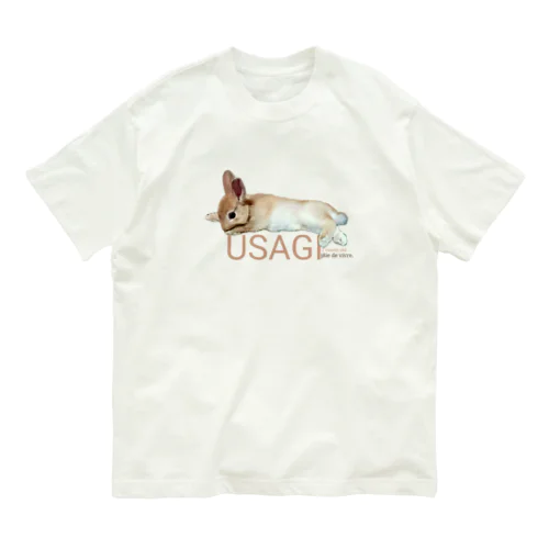 USAGI 子うさぎ（生後２ヶ月）の休憩　 Organic Cotton T-Shirt