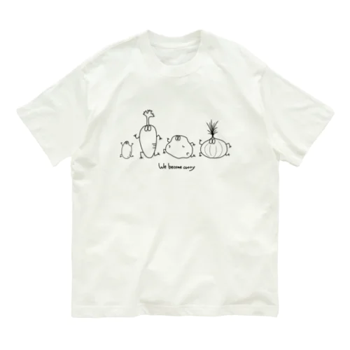 We are curry（黒線） Organic Cotton T-Shirt