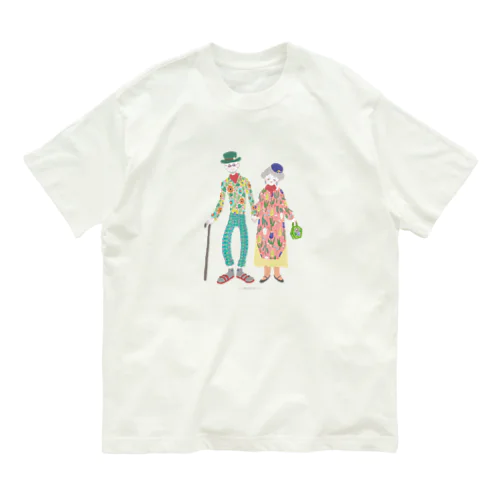 花柄ぴーぽー🌼お洒落夫婦 オーガニックコットンTシャツ