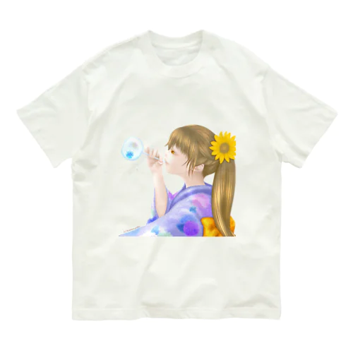 ビードロと少女 オーガニックコットンTシャツ