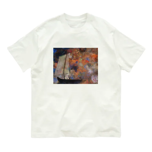 ルドン flower clouds オーガニックコットンTシャツ