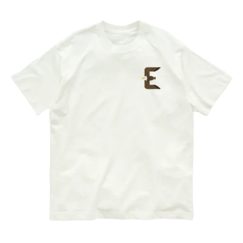 アルファベットどうぶつ　E　ワシ オーガニックコットンTシャツ