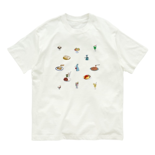 純喫茶ブルーラビット　POPめモチーフ Organic Cotton T-Shirt