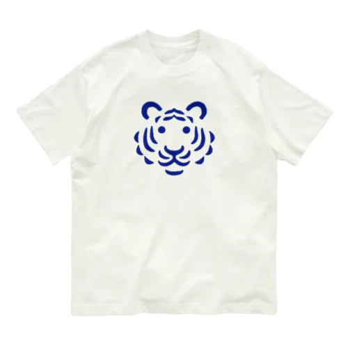 トラ(青) Organic Cotton T-Shirt