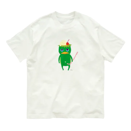 おばけTシャツ＜クリームソーダになりたい河童＞ Organic Cotton T-Shirt