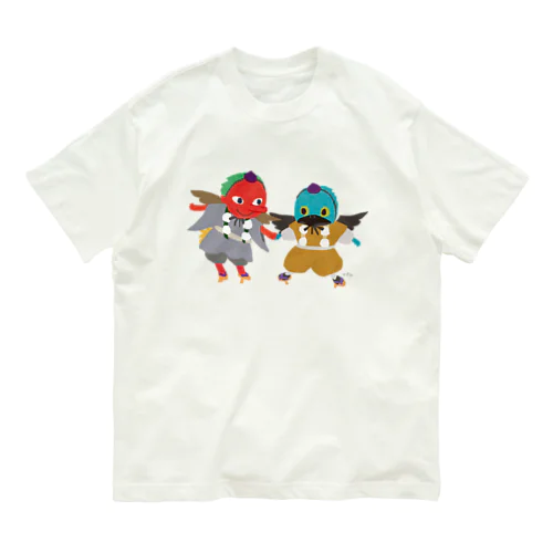 おばけTシャツ＜子天狗コンビ＞ Organic Cotton T-Shirt