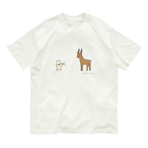 鹿との遭遇…！！ Organic Cotton T-Shirt