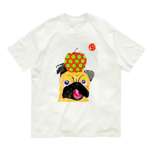 パグさんTシャツ🍎 Organic Cotton T-Shirt