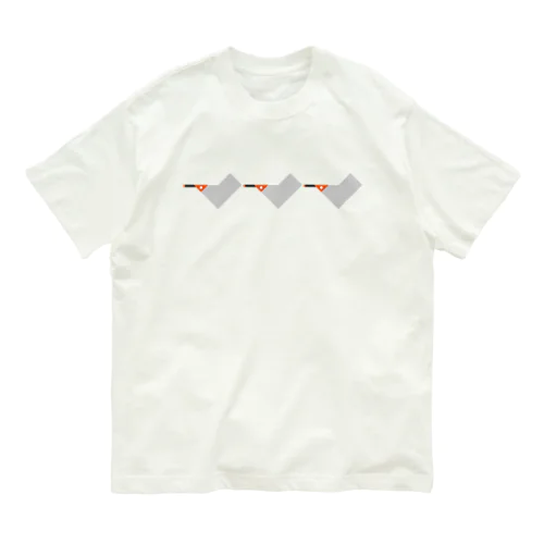 トキ３連-グレー Organic Cotton T-Shirt