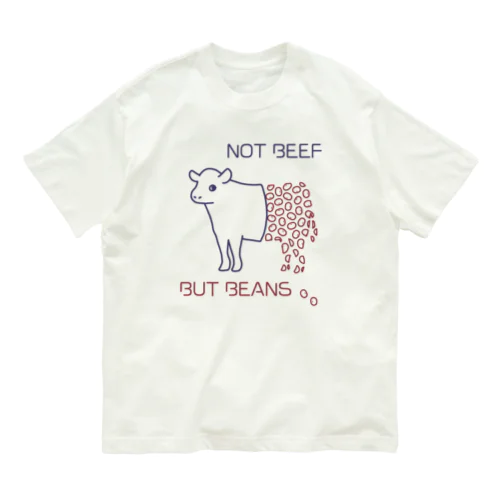 NOT BEEF, BUT BEANS オーガニックコットンTシャツ