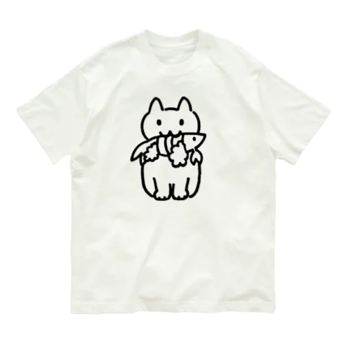 大好きなエビとネコ　シンプル Organic Cotton T-Shirt