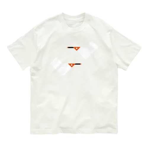トキ２羽 Organic Cotton T-Shirt