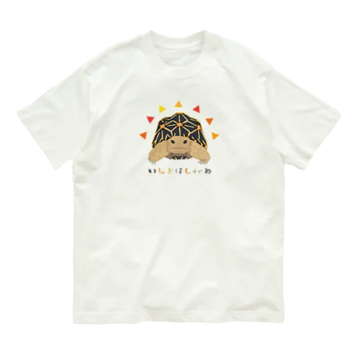 太陽っぽいいんどほしがめさん オーガニックコットンTシャツ