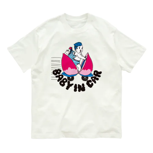 BABY IN CAR（背景なし） オーガニックコットンTシャツ