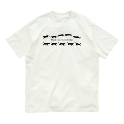 muybridge cats オーガニックコットンTシャツ