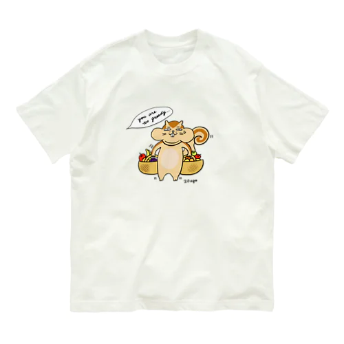 よくばるリスくん Organic Cotton T-Shirt