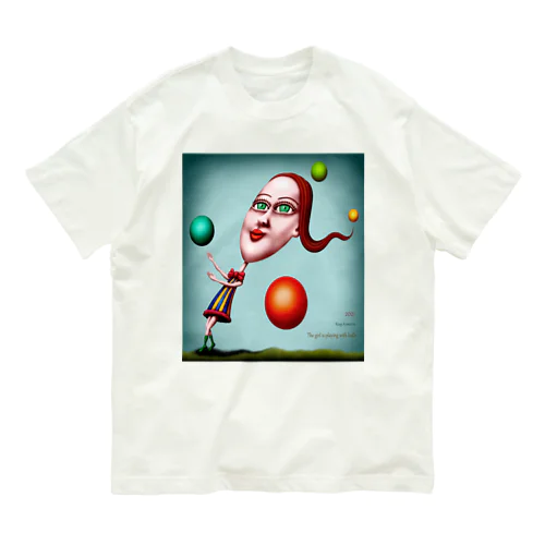 ボール遊びのガール-c Organic Cotton T-Shirt