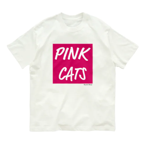 PINK CATS オーガニックコットンTシャツ