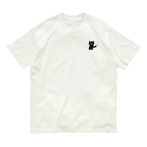 喫茶・髭猫ロゴマーク① Organic Cotton T-Shirt