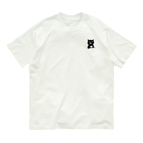 喫茶・髭猫ロゴ② Organic Cotton T-Shirt