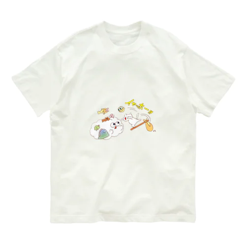 よなぁ〜ファミリーとじろにゃん オーガニックコットンTシャツ