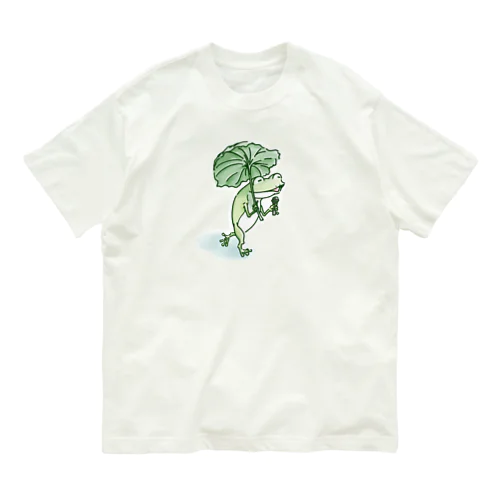 宇田山茶舗(うたやまちゃほ) ごきげんカエル Organic Cotton T-Shirt