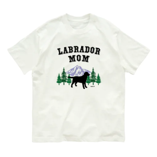 Labrador Mom ブラックラブラドール オーガニックコットンTシャツ