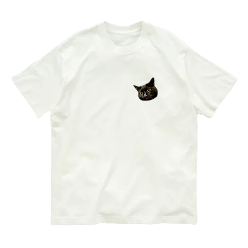 べろしまい忘れ黒猫 オーガニックコットンTシャツ