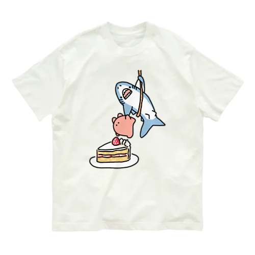 ミッション全然ポッシブルなサメとメンダコ Organic Cotton T-Shirt