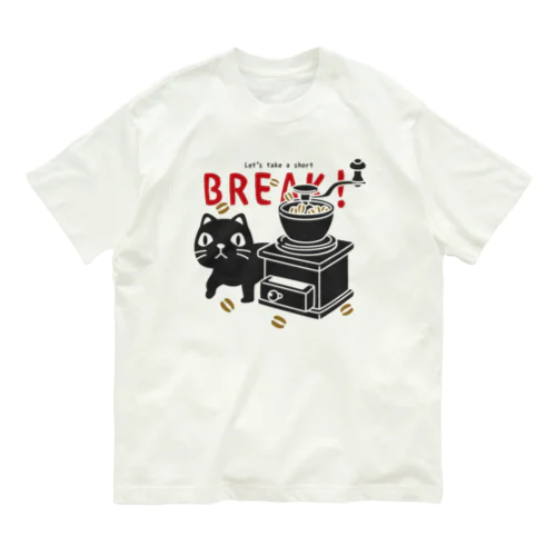 やみねこのコーヒー*A オーガニックコットンTシャツ