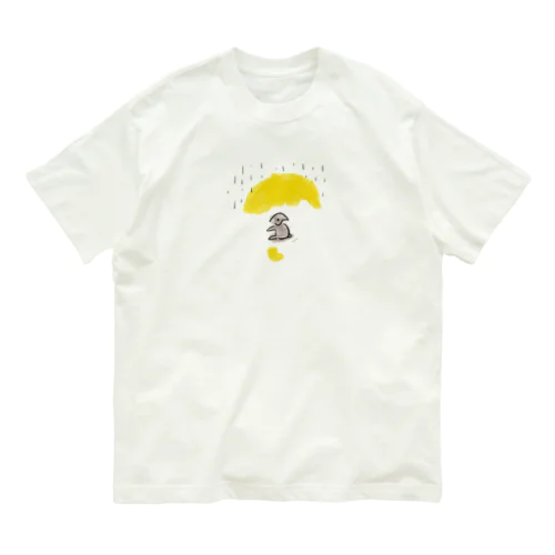 雨の日 コモリグマ オーガニックコットンTシャツ