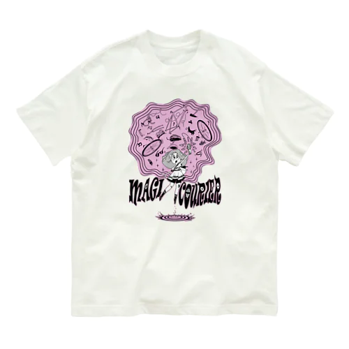 “MAGI COURIER” pink #1 オーガニックコットンTシャツ