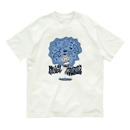 “MAGI COURIER” blue #1 オーガニックコットンTシャツ