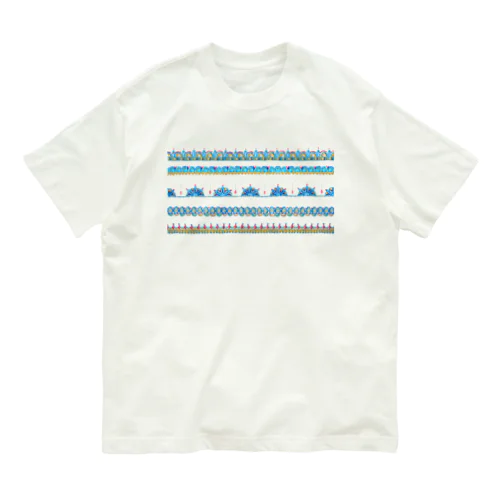ナマステ刺繍 ✺ ホワイト Organic Cotton T-Shirt