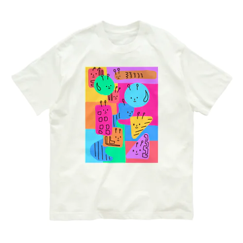 めいっぱいカラフル オーガニックコットンTシャツ