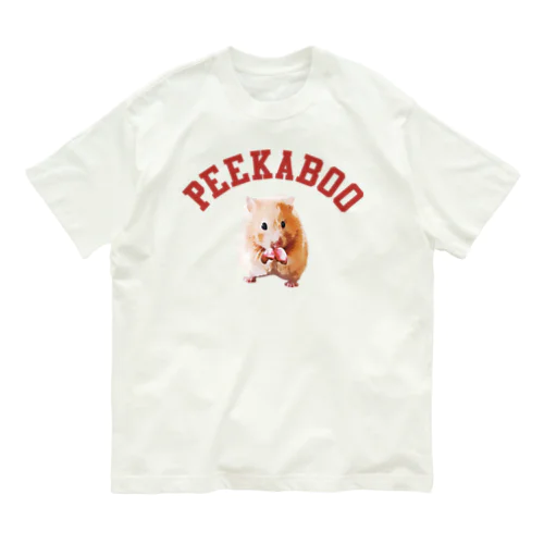 PEEKABOO HAMSTER オーガニックコットンTシャツ