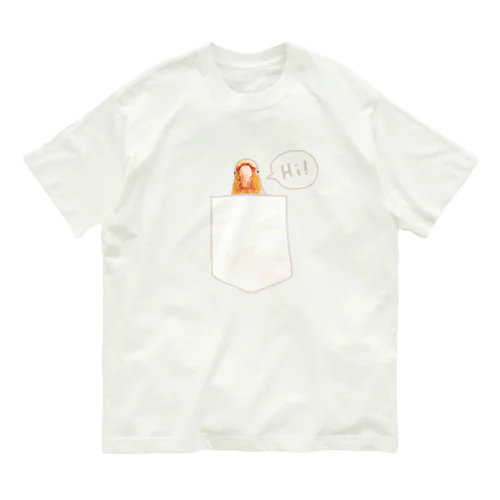 ウロコインコポケット オーガニックコットンTシャツ