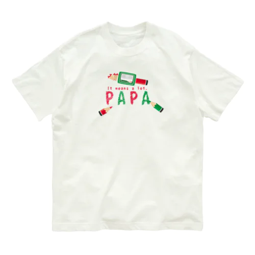 ちびた色鉛筆 PAPA*A オーガニックコットンTシャツ