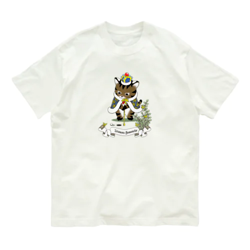 ゴルフするイリオモテヤマネコ オーガニックコットンTシャツ