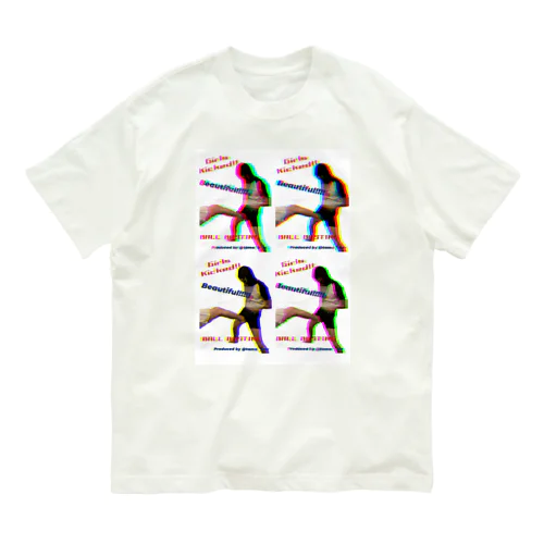 Kicked　サイケ　Square オーガニックコットンTシャツ