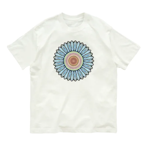 青いひまわり Organic Cotton T-Shirt
