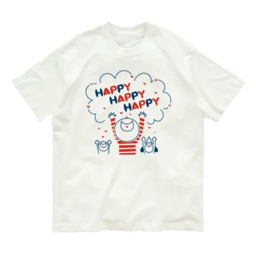 HAPPY HAPPY HAPPY！上を向いて笑おう！ オーガニックコットンTシャツ