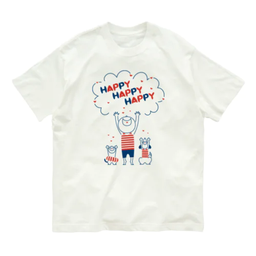 HAPPY HAPPY HAPPY！上を向いて笑おう！夏バージョン Organic Cotton T-Shirt