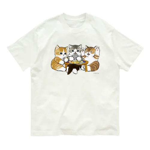ボードゲームであそぶ猫 オーガニックコットンTシャツ