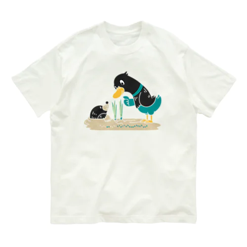 ネギを値切っている鴨カモかもB L Organic Cotton T-Shirt