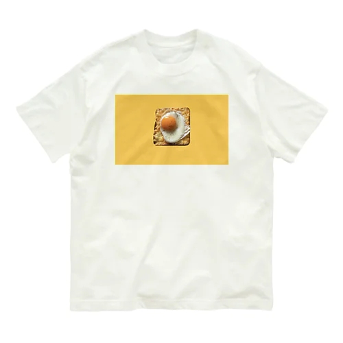 目玉焼きのトースト オーガニックコットンTシャツ