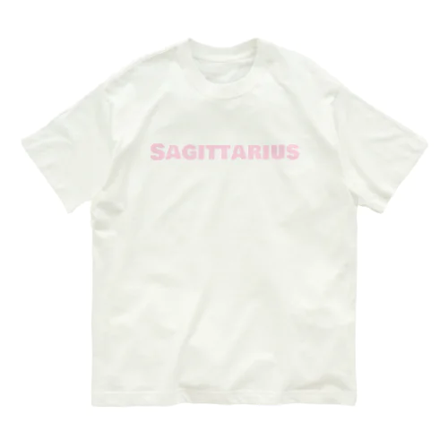 Sagittarius 射手座💘ピンク オーガニックコットンTシャツ