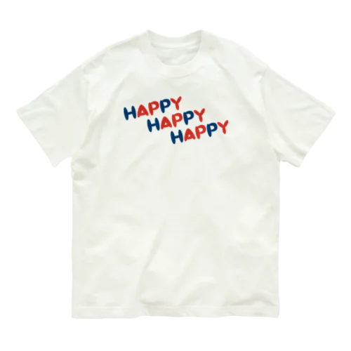 HAPPY HAPPY HAPPY！ オーガニックコットンTシャツ