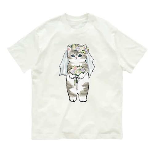 花嫁にゃん Organic Cotton T-Shirt